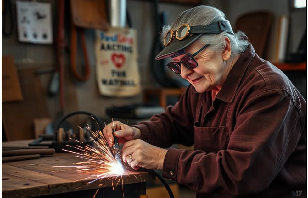 Бабушка электрогазосваршик