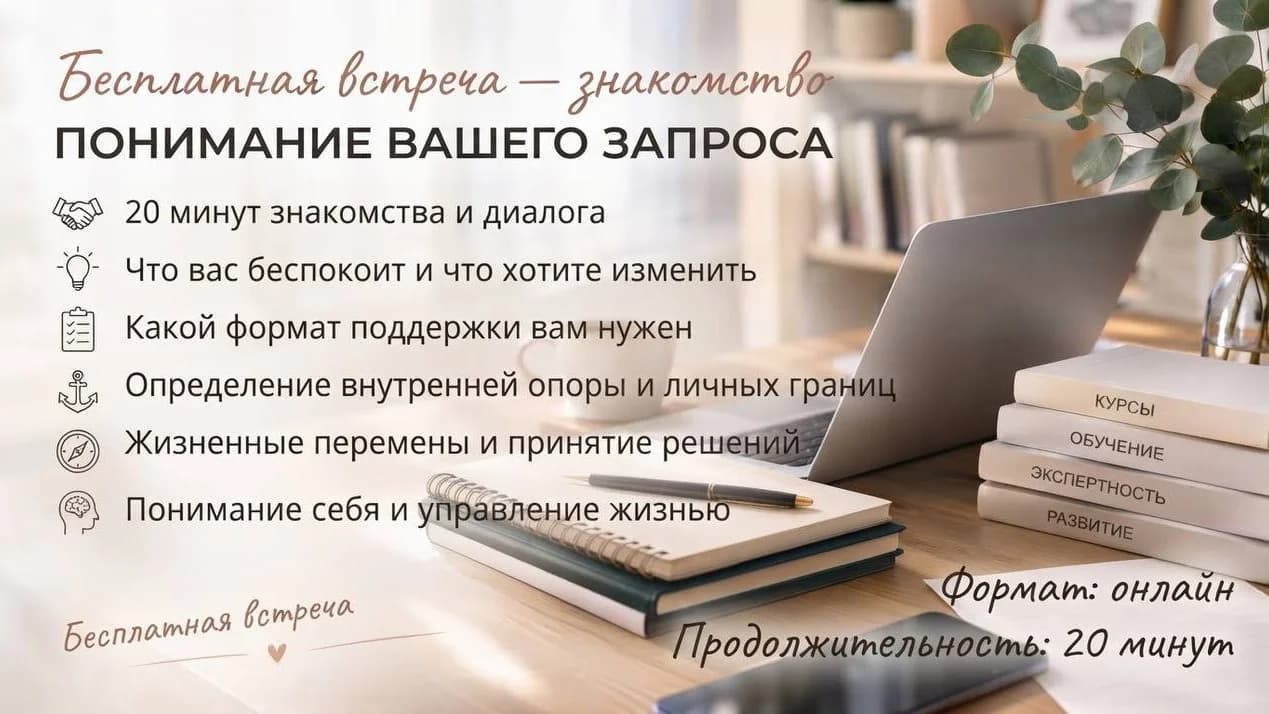 Бесплатная встреча — знакомство, понимание и формирование запроса.